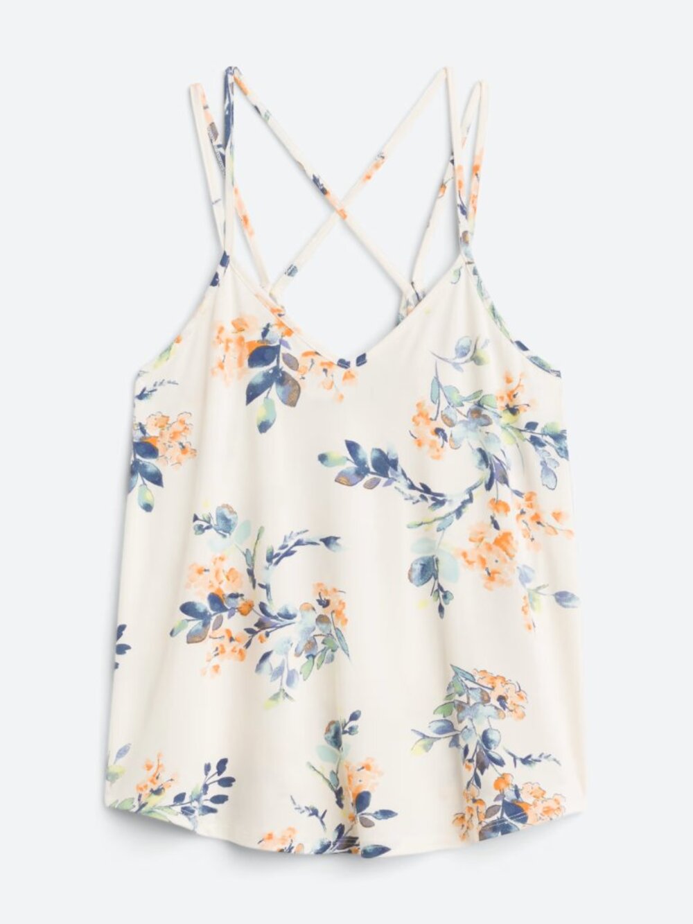Papermoon Cream and Blue Floral Top